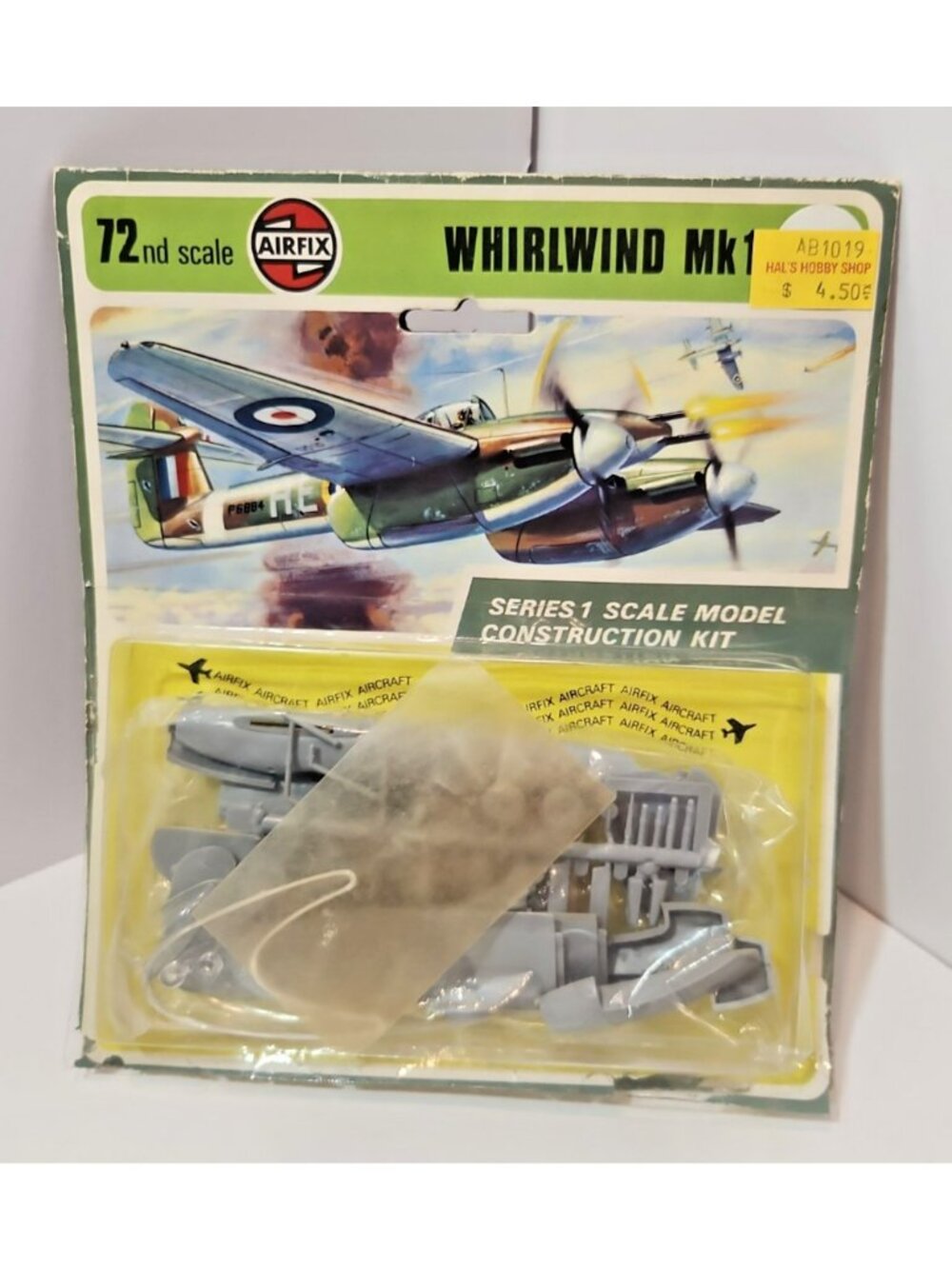 Vtg 1972 Airfix Whirlwind Mk1 Airfix No. 01019-7 1:72 1/72